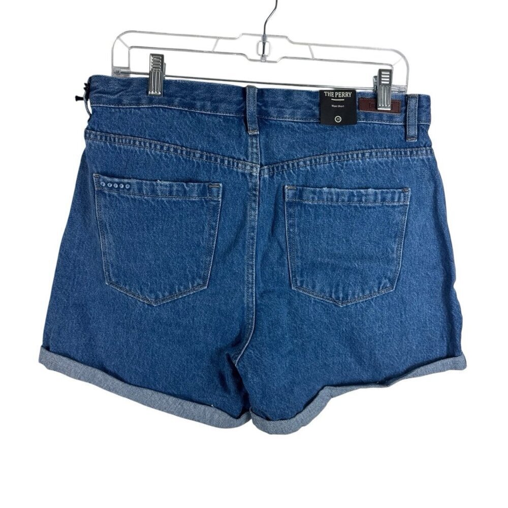 Blank NYC Women's 30 Perry Denim Mom Short Blue High Rise NWT Inseam 5" - Picture 2 of 14